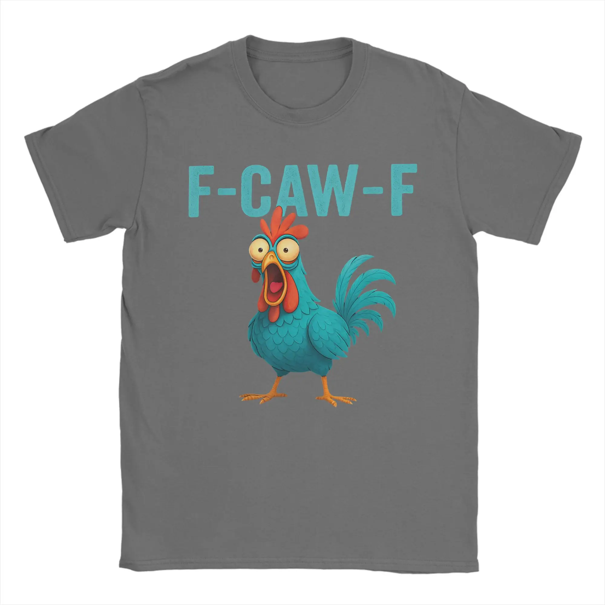 F-CAW-F مضحك الديك الدجاج مزرعة الحيوان الفكاهة الطيور عشاق تي شيرت الرجال النساء تي شيرتات قطن الصيف الرقبة تي شيرت شعبية