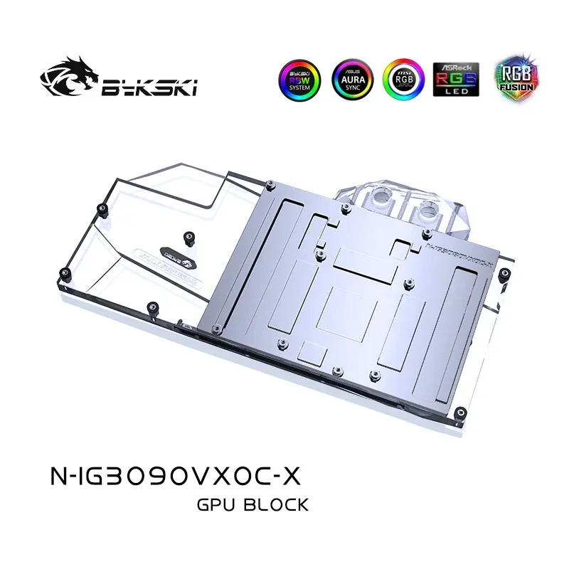 Bykski bloque de agua para iGame colorido RTX 3080 Vulcan X OC/3080 Vulcan OC 10G/3080 Neptuno OC 10G/VGA enfriador N-IG3090VXOC-X