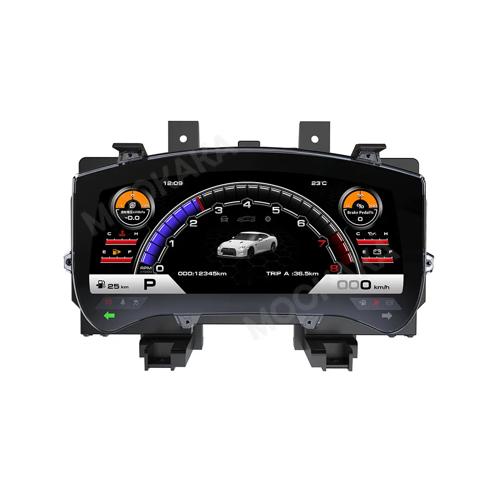 12.3'' Car dashboard Auto Gauge For Nissan GTR 2008-2015 LCD Instrument Digital Cluster Dashboard Panel Linux system Speed Meter