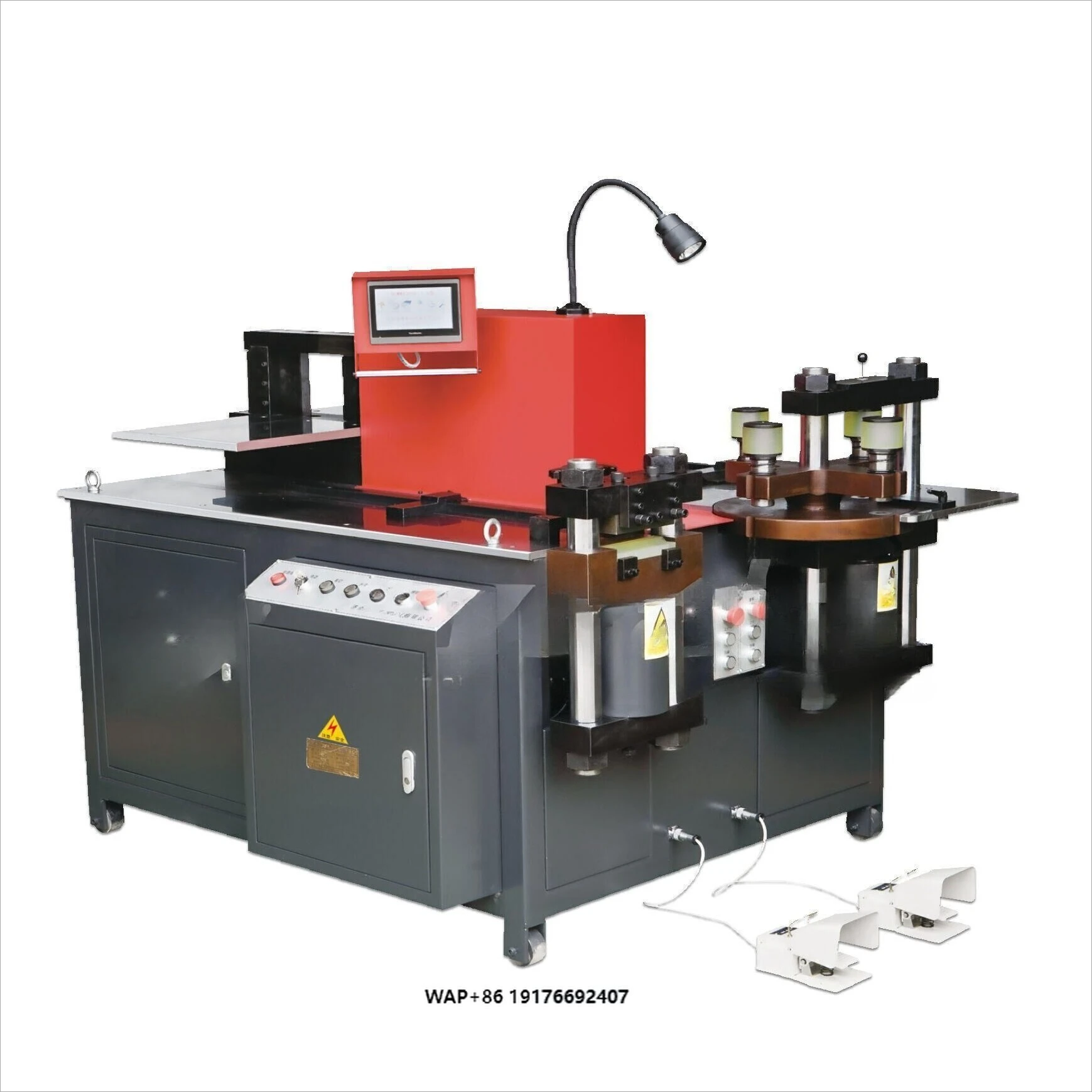 Workshop Use Hydraulic Drive Combined Portable Three in One Portable Design Combined Copper Busbar Processing Machine