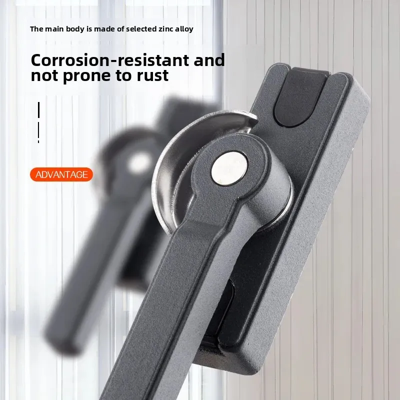 보험 초승달 잠금 장치 양방향 조정 가능한 왼쪽 및 오른쪽 푸시 풀 플라스틱 강철 도어 및 창 도난 방지 잠금 장치