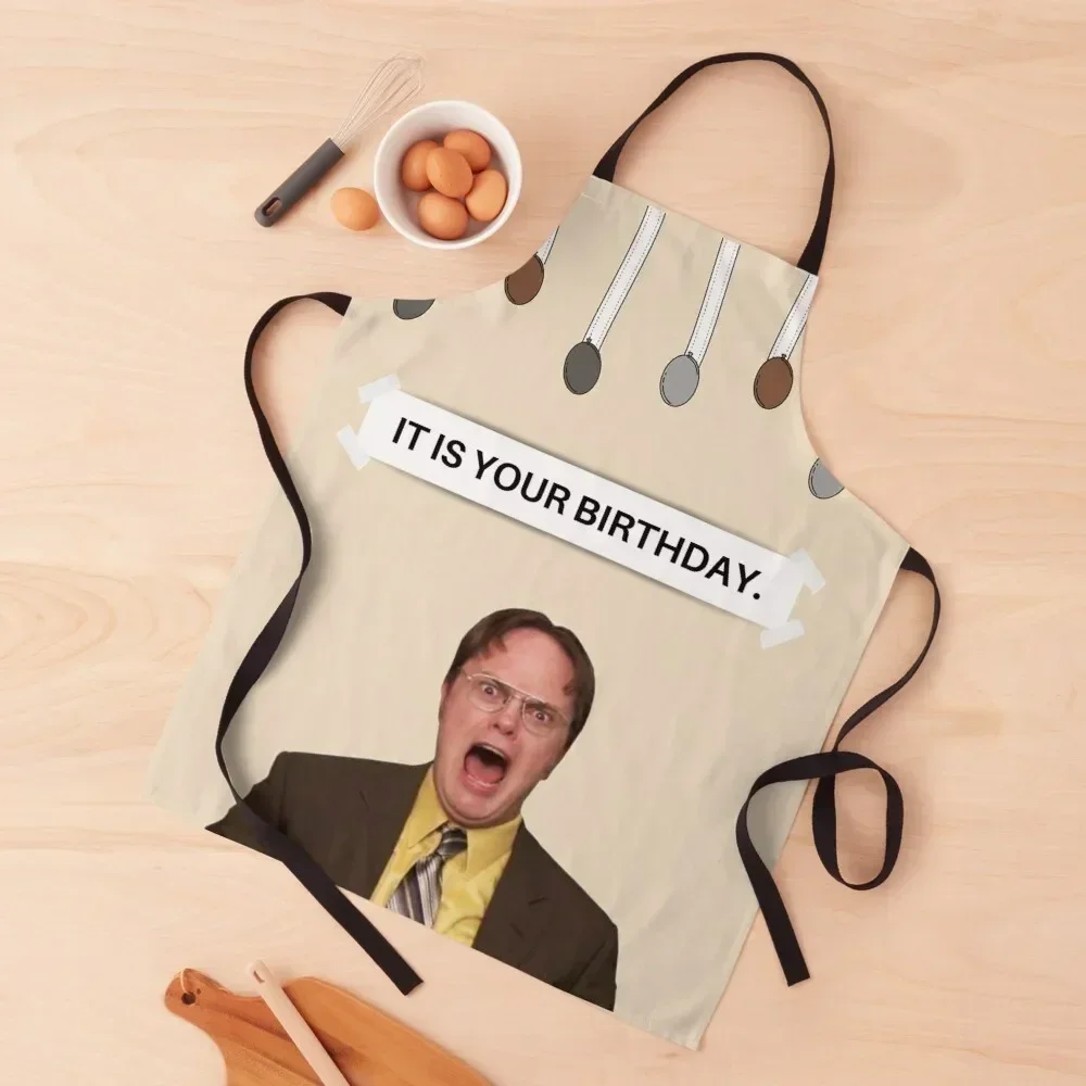 

Dwight Schrute Meme Birthday Apron kitchen woman Kitchen Man Kitchen Handle For Women Apron