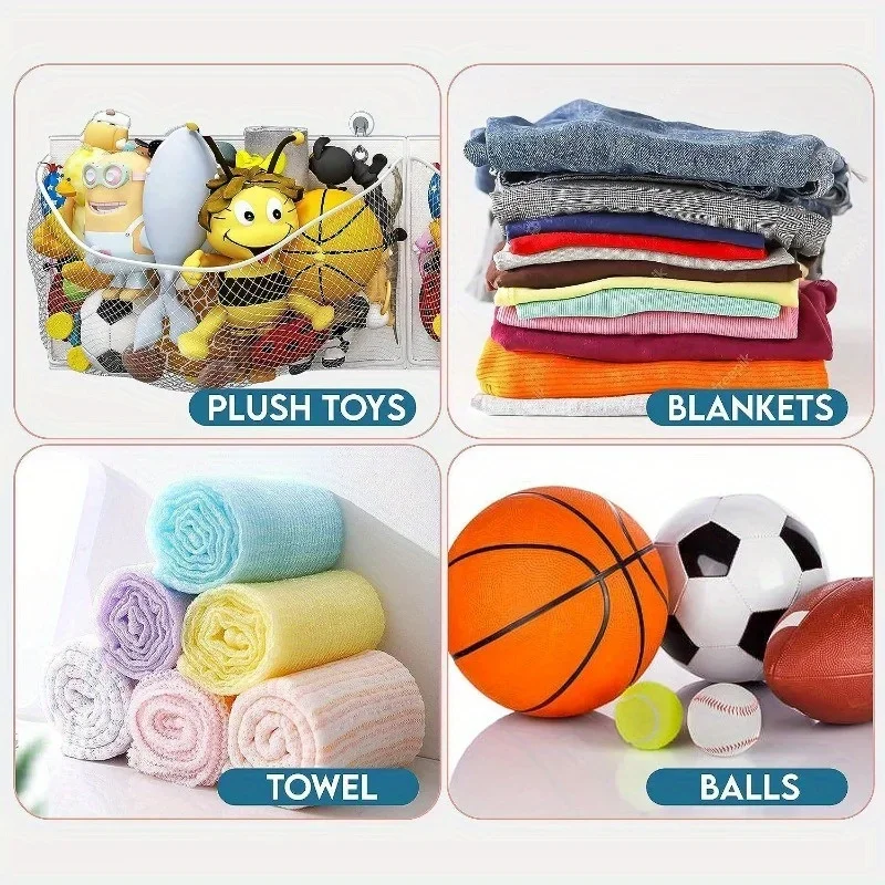 New Single-layer Large Mesh Bag Dolls Plush Toys Dolls Dolls Categorized Wall Corner Storage Hanging Bag