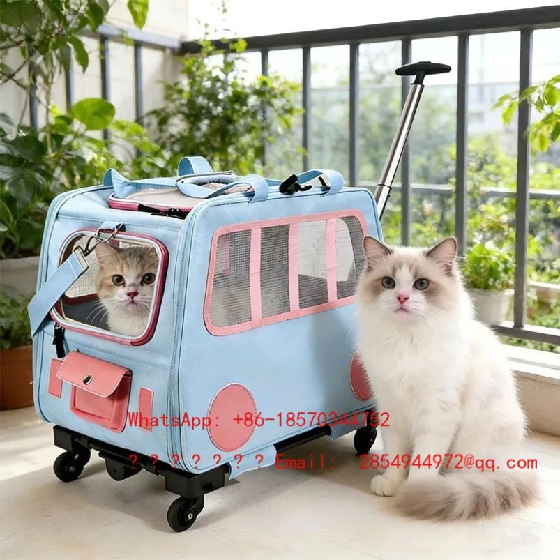 Fashion Pet Trolley Case Portable Large-capacity Breathable Foldable Pet Going Out Backpack Portable Spot Quick Delivery