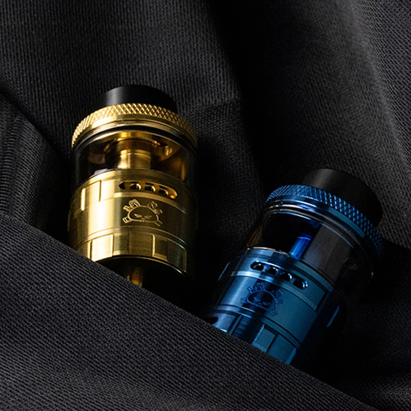 ถังไขมัน RTA ขนาด5.5มล. ระบบการไหลของอากาศแบบคู่810ปลายหยดแบบไม่มีโพสต์สเต็คบุหรี่อิเล็กทรอนิกส์ขดลวดคู่คู่