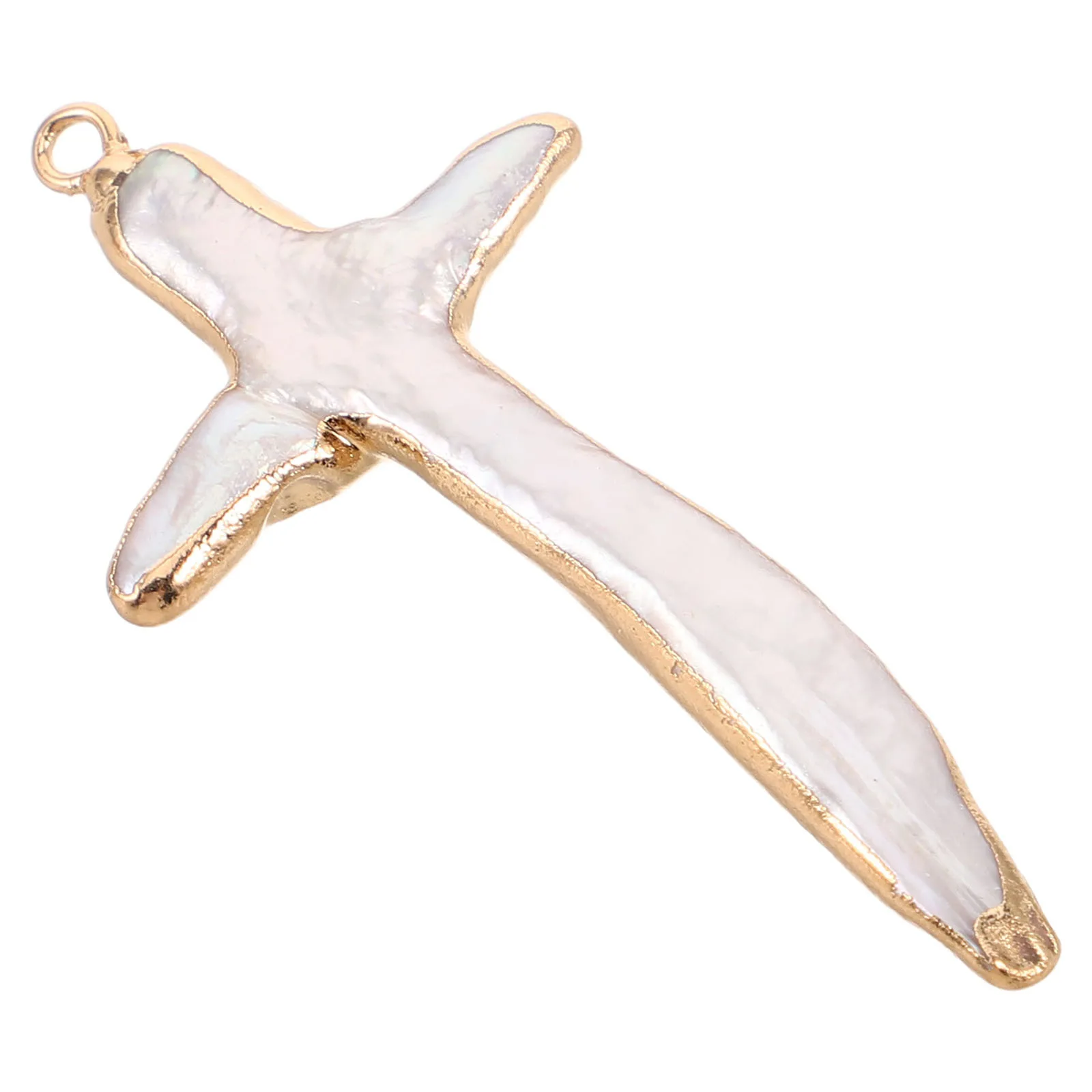 

Freshwater Baroque Cross Pearl Charms Natural Irregular Pearl Pendants DIY Jewelry Making Necklace Bracelet Accessories