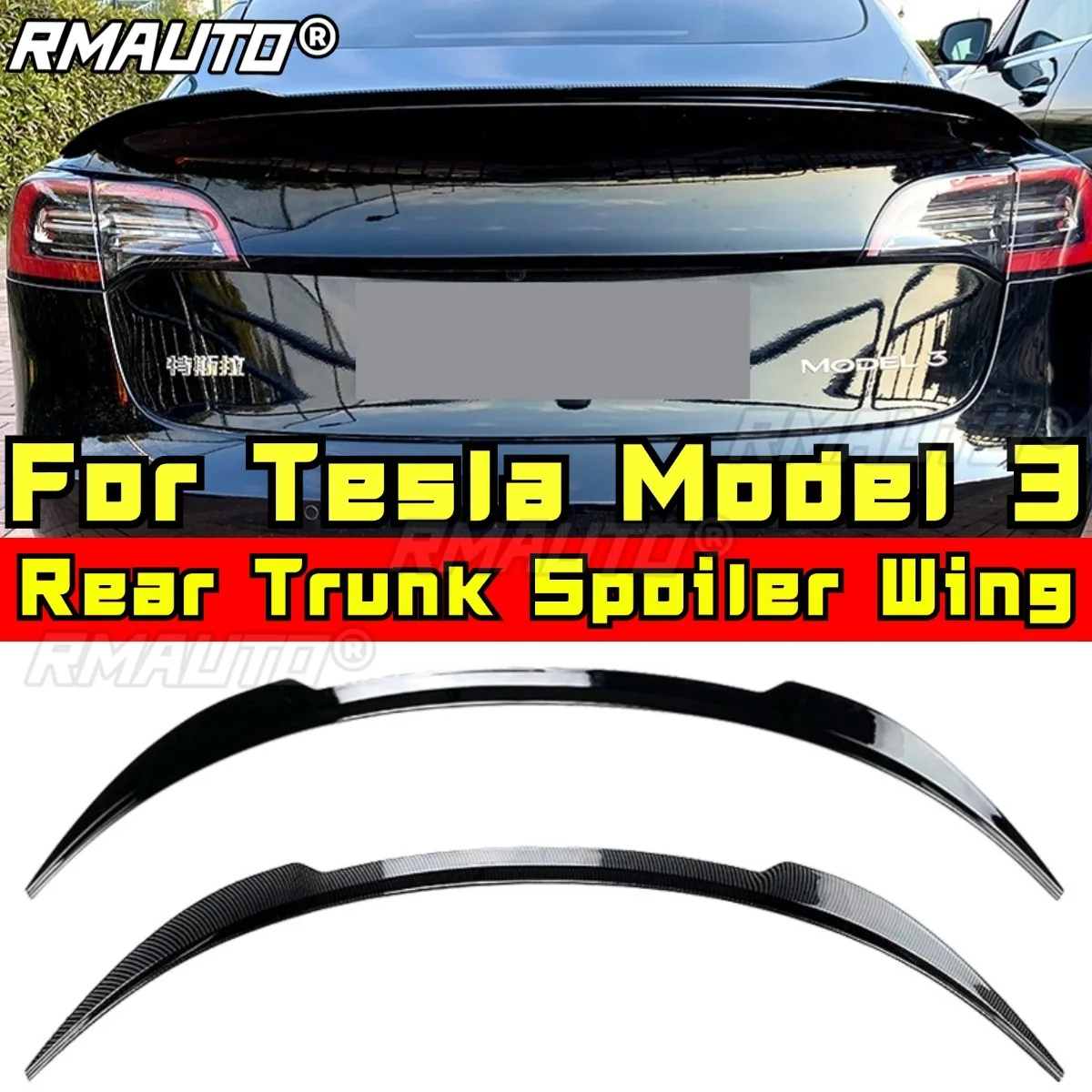 

For Tesla Model 3 Body Kit Rear Trunk Spoiler Rear Trunk Wing Trunk Spoiler Rear Wing for Tesla Model 3 Car Accessories