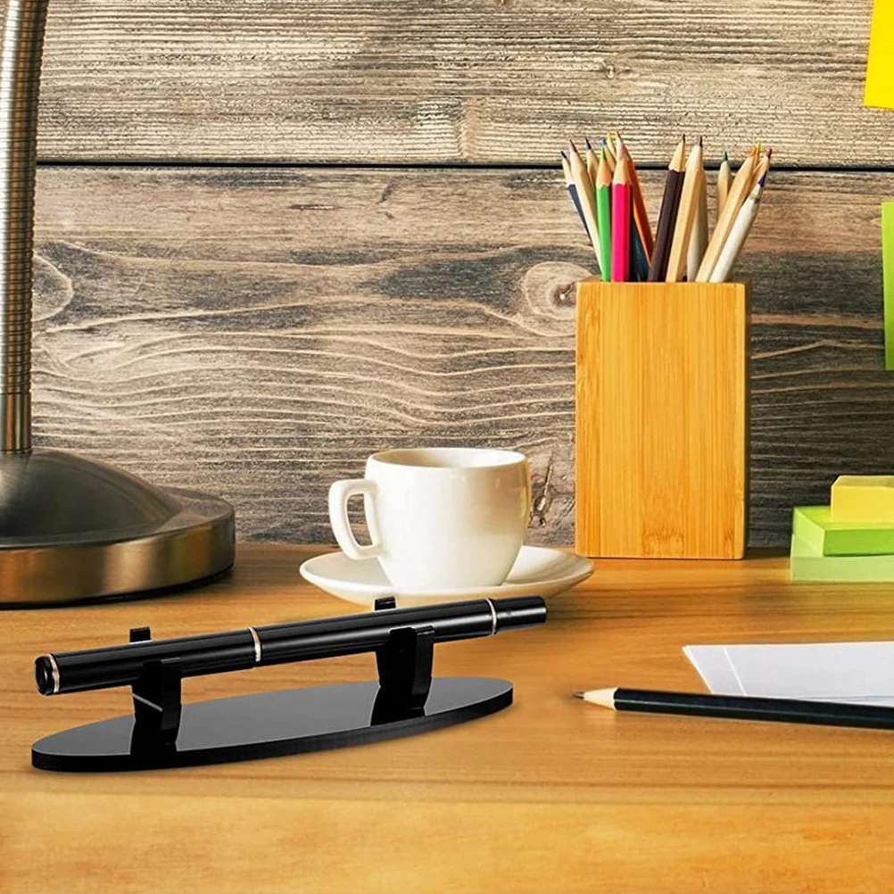 2pcs Acrylic Pen Holder Desk Pen Multifunctional Pencil Holder Makeup Brush Rack For Classroom Home