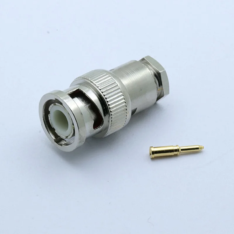 1pc RF Q9 BNC Male Plug Solder Clamp Connector Compatible with RG58 RG59 RG60 RF Coaxial Cable Wire Terminals