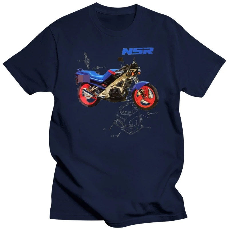 2019 New Men T-Shirt T-shirt NSR 125 2T Y.Two Stroke 90 Years Vintage HRC Racing Legend