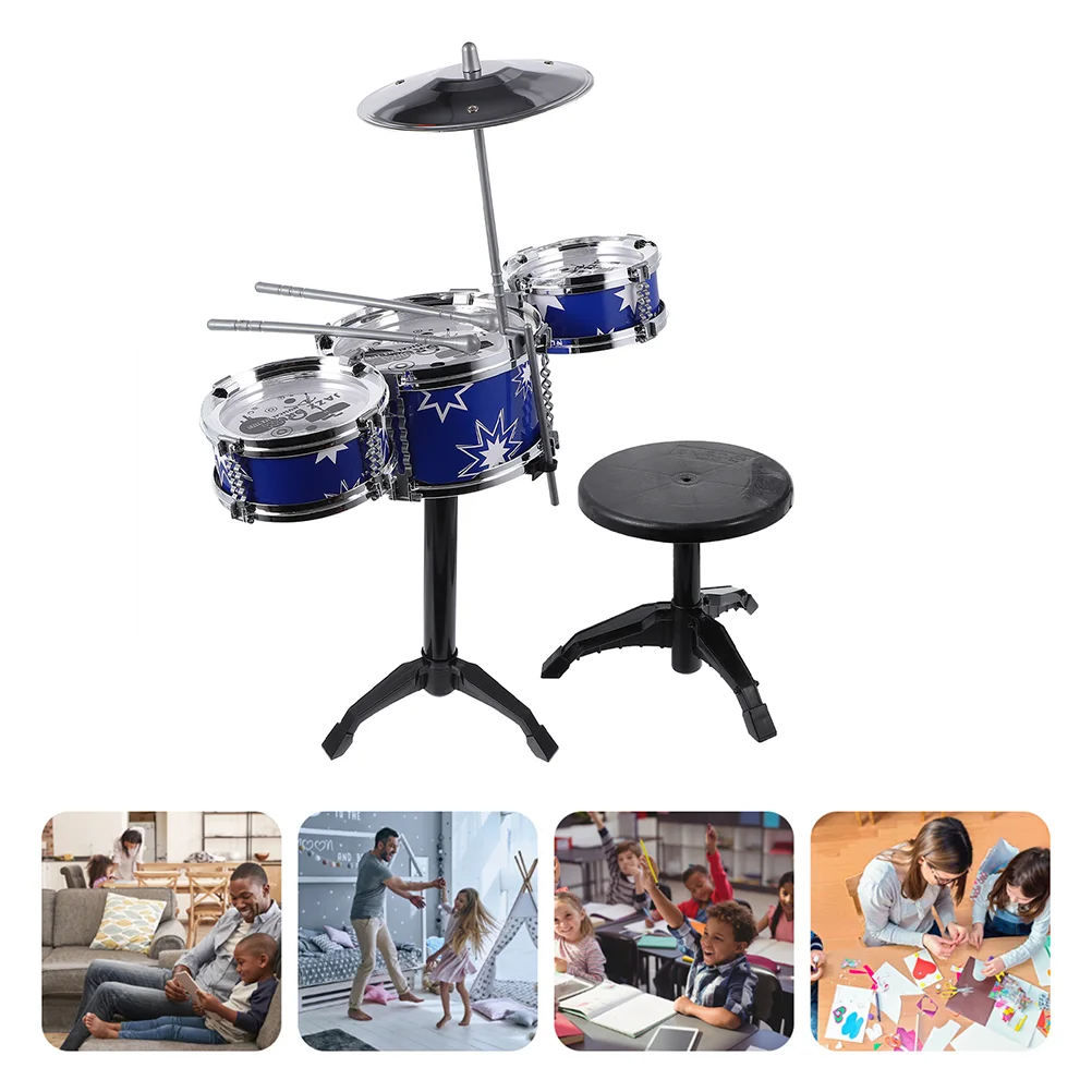 5631 Set Drum Anak Premium Mainan Jazz Instrumen Anak Pendidikan Dini Musik Hadiah Ulang Tahun Pola Unik