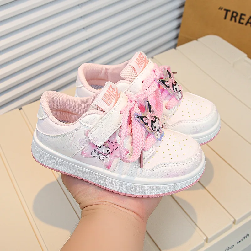 Sanrio White Casual Shoes For Baby Boy Girl Brand Children Sneaker Summer Kids Shoes Toddler Walking Shoes Size 26-37