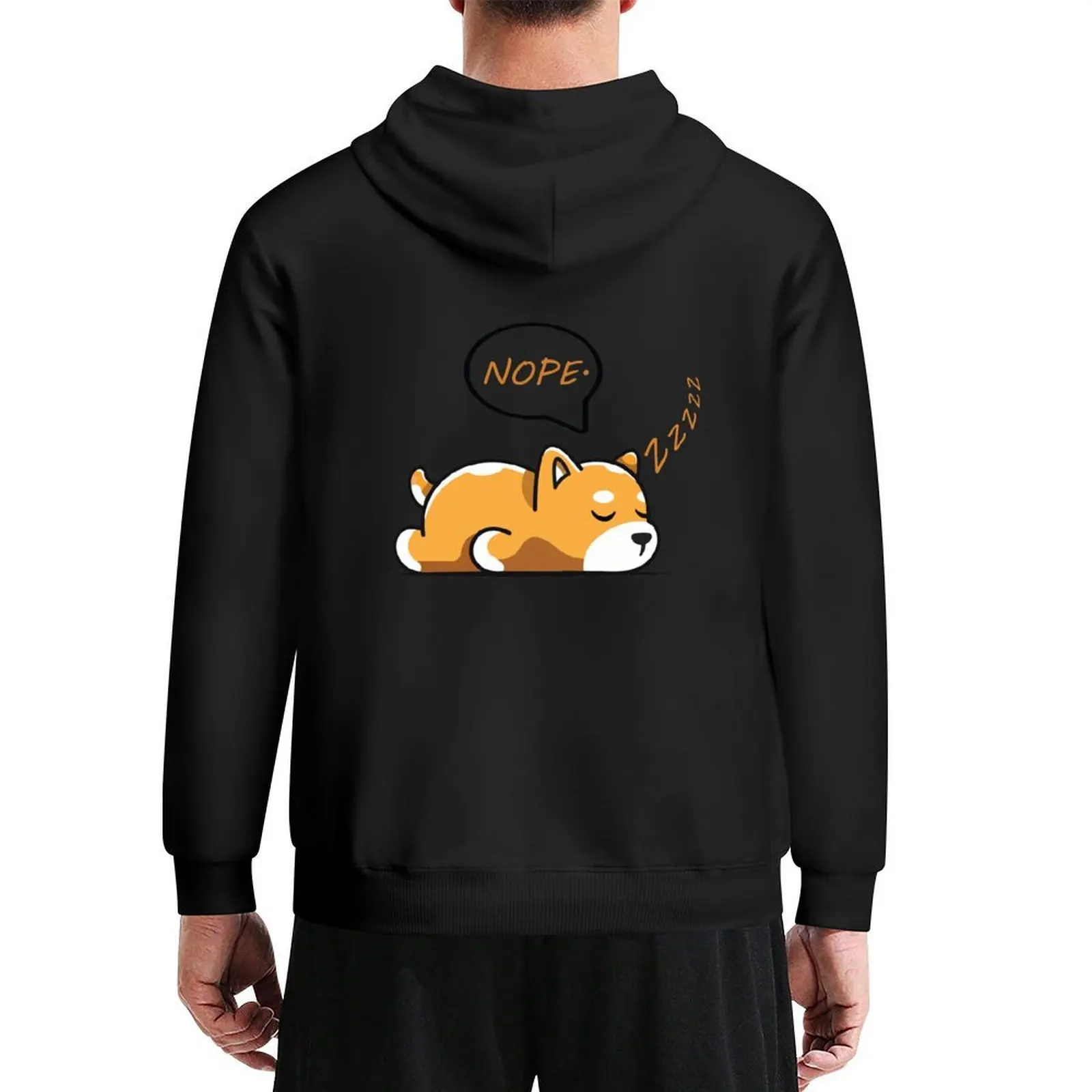

Funny Lazy Shiba Inu - Nope - sleepy dog Hoodie fashion men men's sweat-shirt set autumn jacket men hoodie oversize