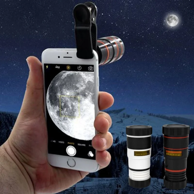 Monocular Binoculars  Mini Portable Mobile Phone Telescope with Holder Outdoor Camping Hunting Birdwatching Telescopes