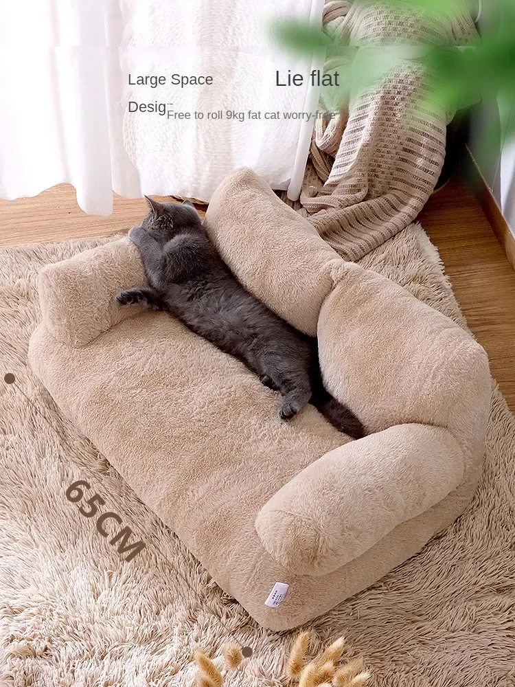 

Pet Products Cattery All-season Sofa Dog Bed Cat Bed Mat Detachable and Washable Warm House Cat Mat Dog Beds for Small Dogs