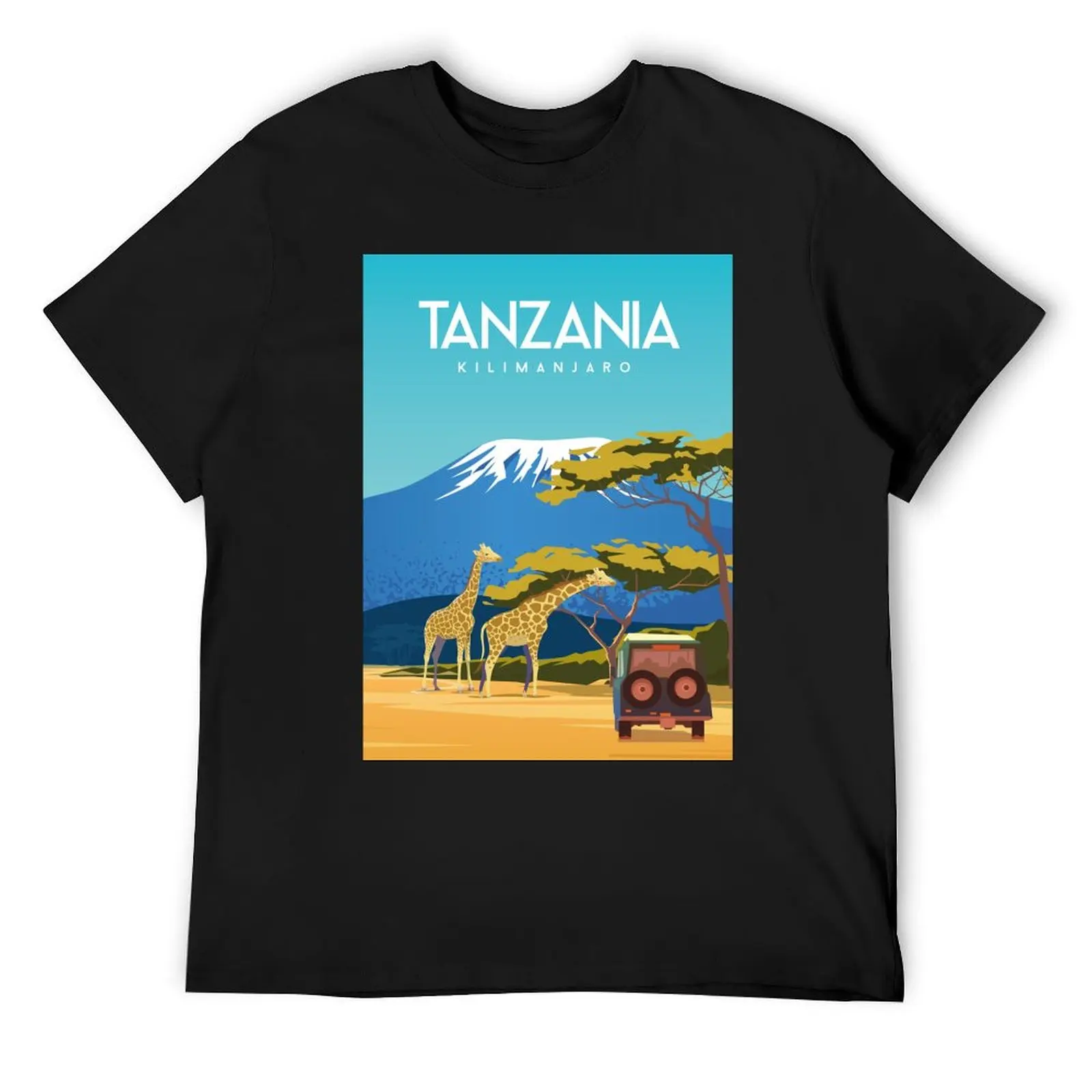 Tanzania Africa travel poster T-Shirt summer clothes vintage t shirts t shirts for men cotton