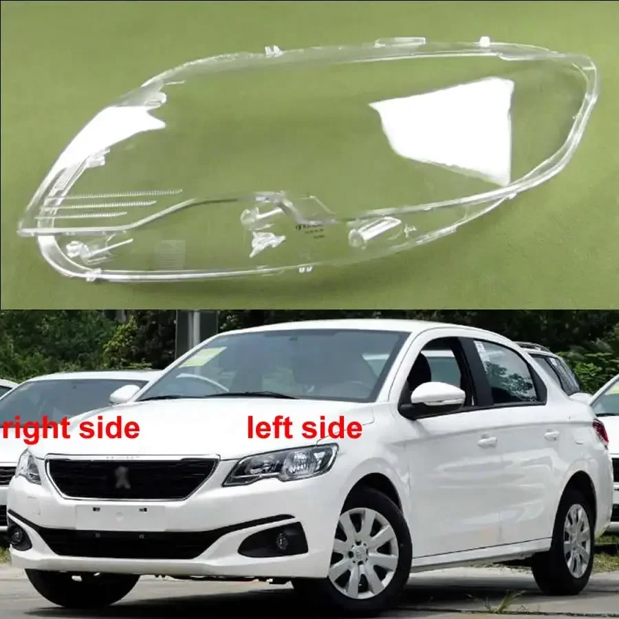 

For Peugeot 301 2017 2018 2019 Car Accessories Headlight Lens Cover Headlamp Shell Lampshade Transparent Shade Mask Plexiglass