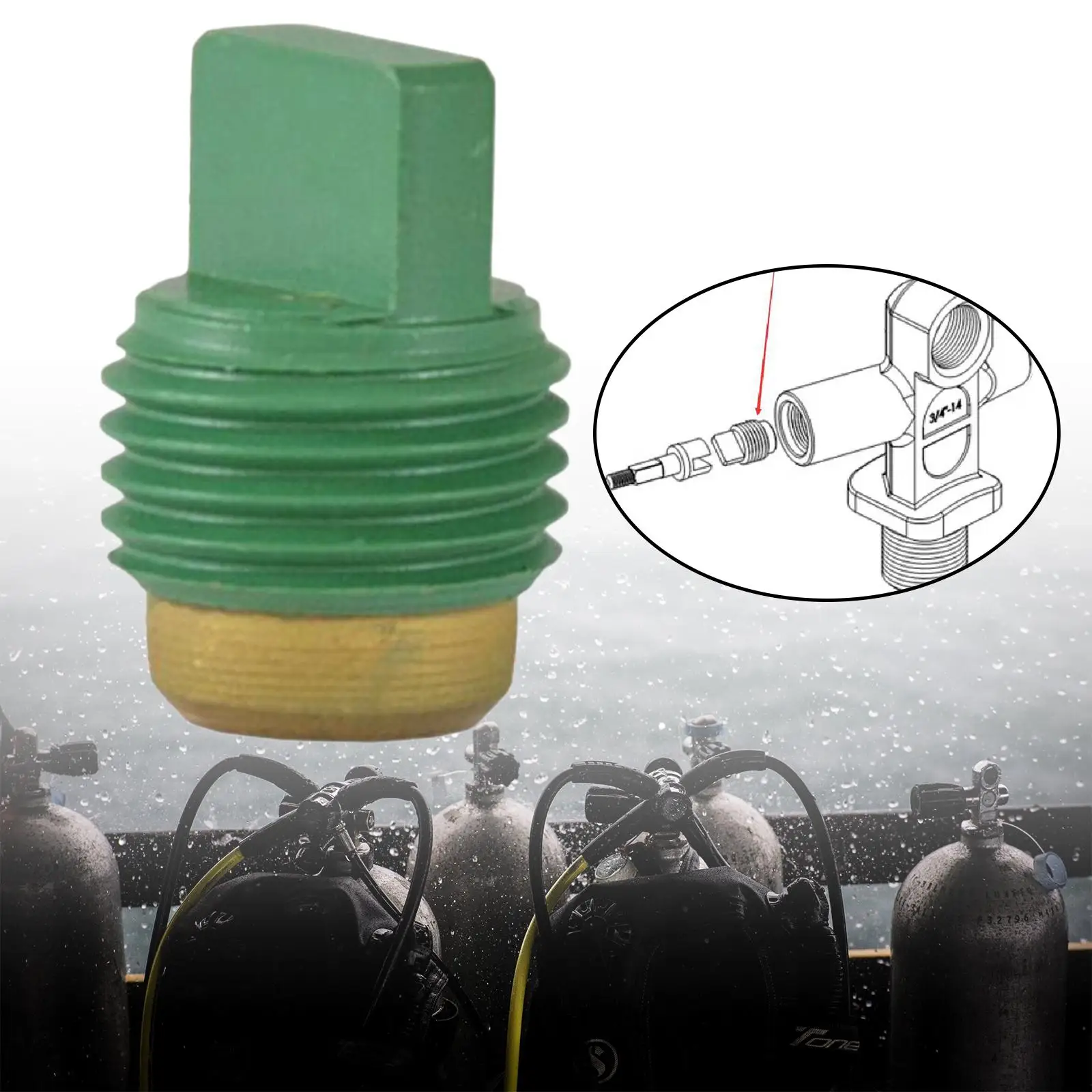 

Scuba Diving Tank Valve Seat Brass Snorkeling Cylinder Accessories Valve Rebuild Parts Diving Tank Accessory Repair Replacement