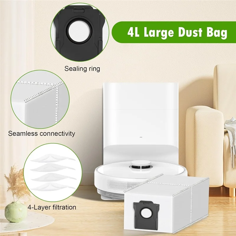 

GTBL 44PCS Brush Filter Dust Bag And Mop Cloth Kit Spare Parts Vacuum Cleaner Replacement Parts
