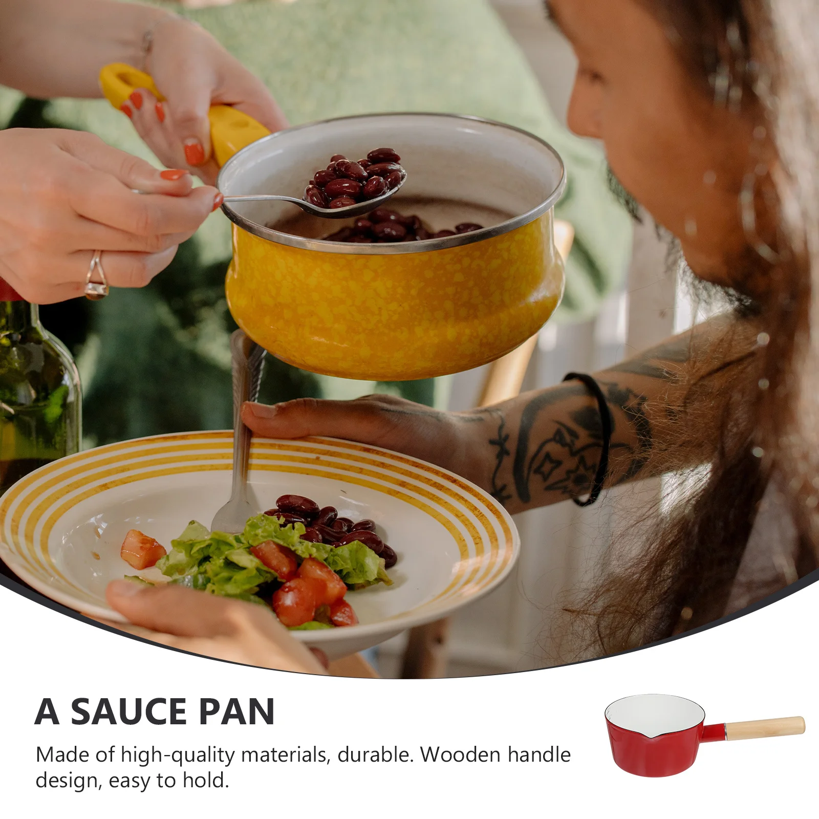 

Food Supplement Pot Glass Pan Cooking Pots Stainless Steel Soup Milk Enameled Cookware