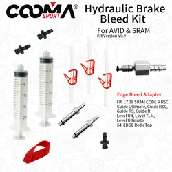 Bicycle Hydraulic Brake Bleed Kit for AVID and SRAM S4 EDGE CODE GUIDE RSC R Level ULT TLM Red eTap, Basic Version, V0.9