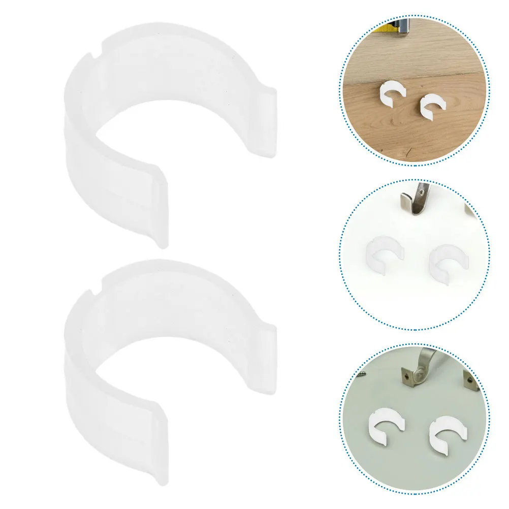 

10pcs Curtain Rod Brackets Holder U-Shaped Non-Slip Plastic Bracket Buckle For 26Mm-28Mm Drapery Poles Ceiling Mounted Support