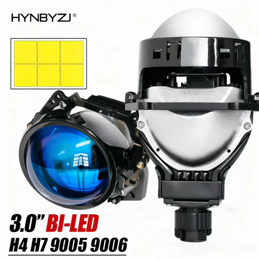2pcs 3.0 Inch Bi Led Lens Halo Lights Projectors H4 H7 9005 9006 Car Headlight High Low Beam Hella 3R 3Inch LED Kit 160W LHD