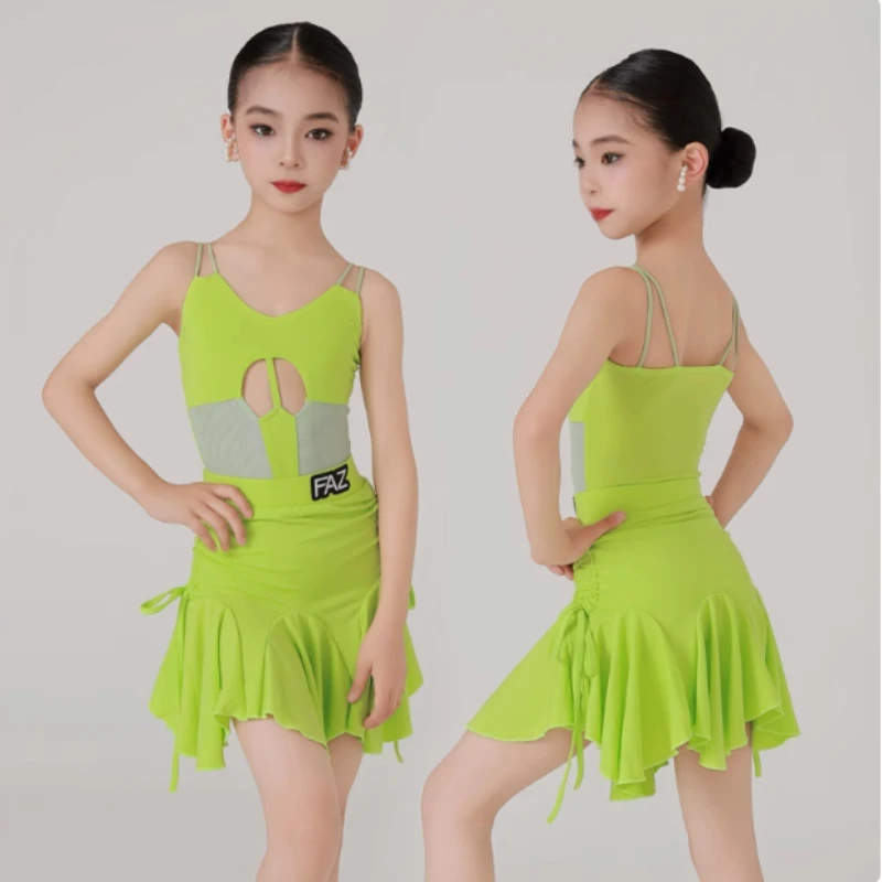 

Latin Dance Costume Summer New Girl Practice Costume Northeast Dahua Dance Performance Costume dance skirt