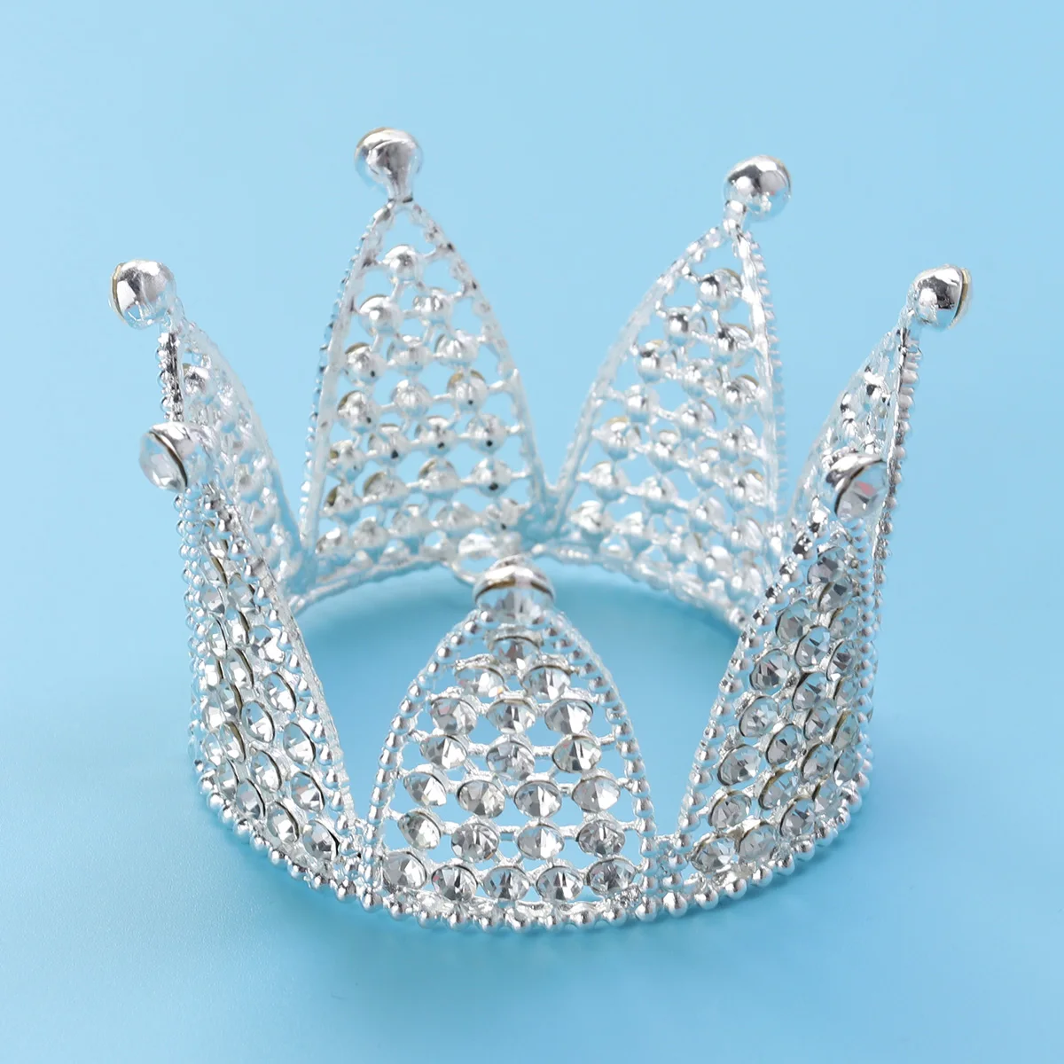 

Rhinestone Crown Bridal Tiara Wedding Bride Headpieces Silver Crystal Tiara Women Elegant Lightweight Durable Engagement Party