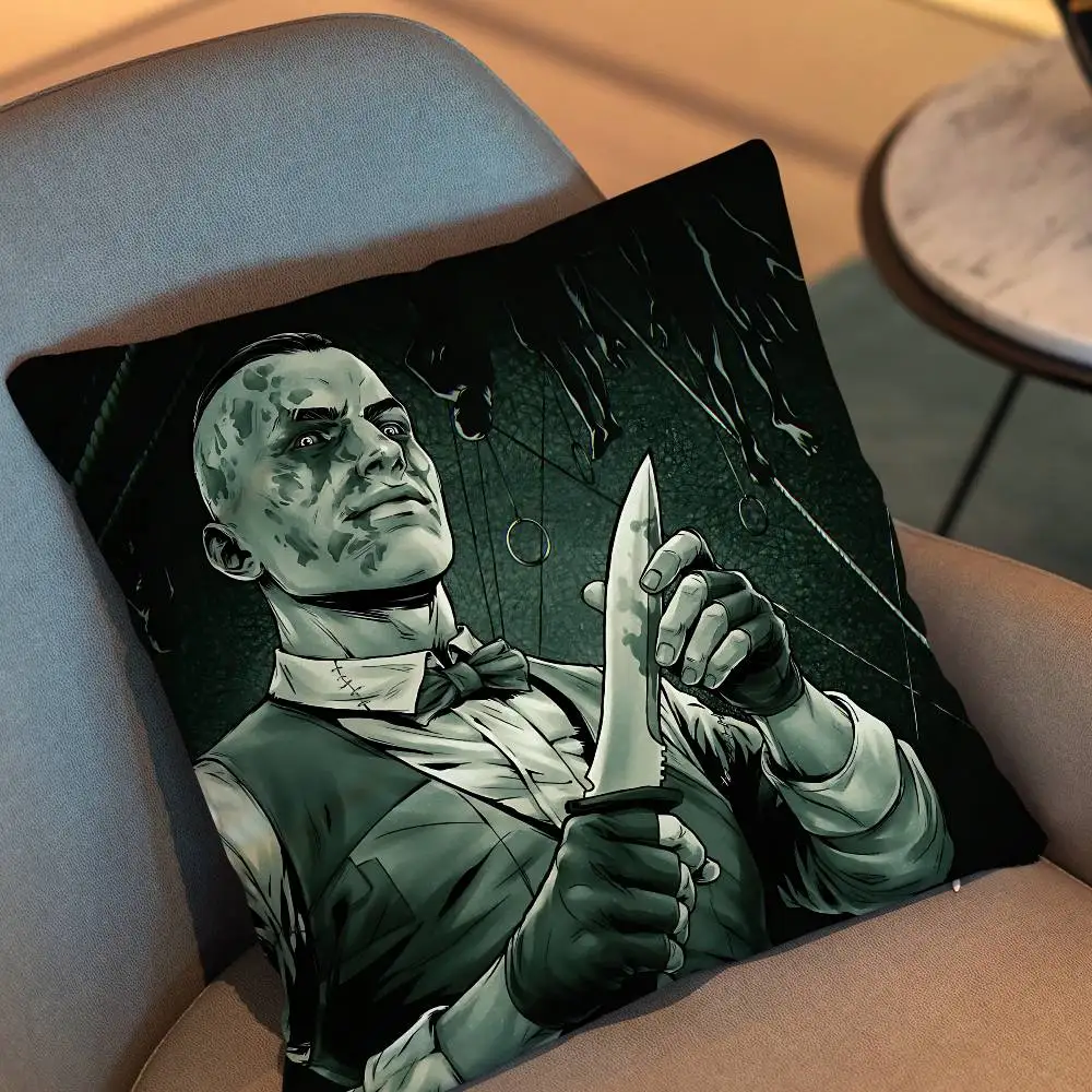Halloween Eddie Gluskin Outlast Print Throw Pillow Cover Square Cushion Case for Living Room Bedroom Decor