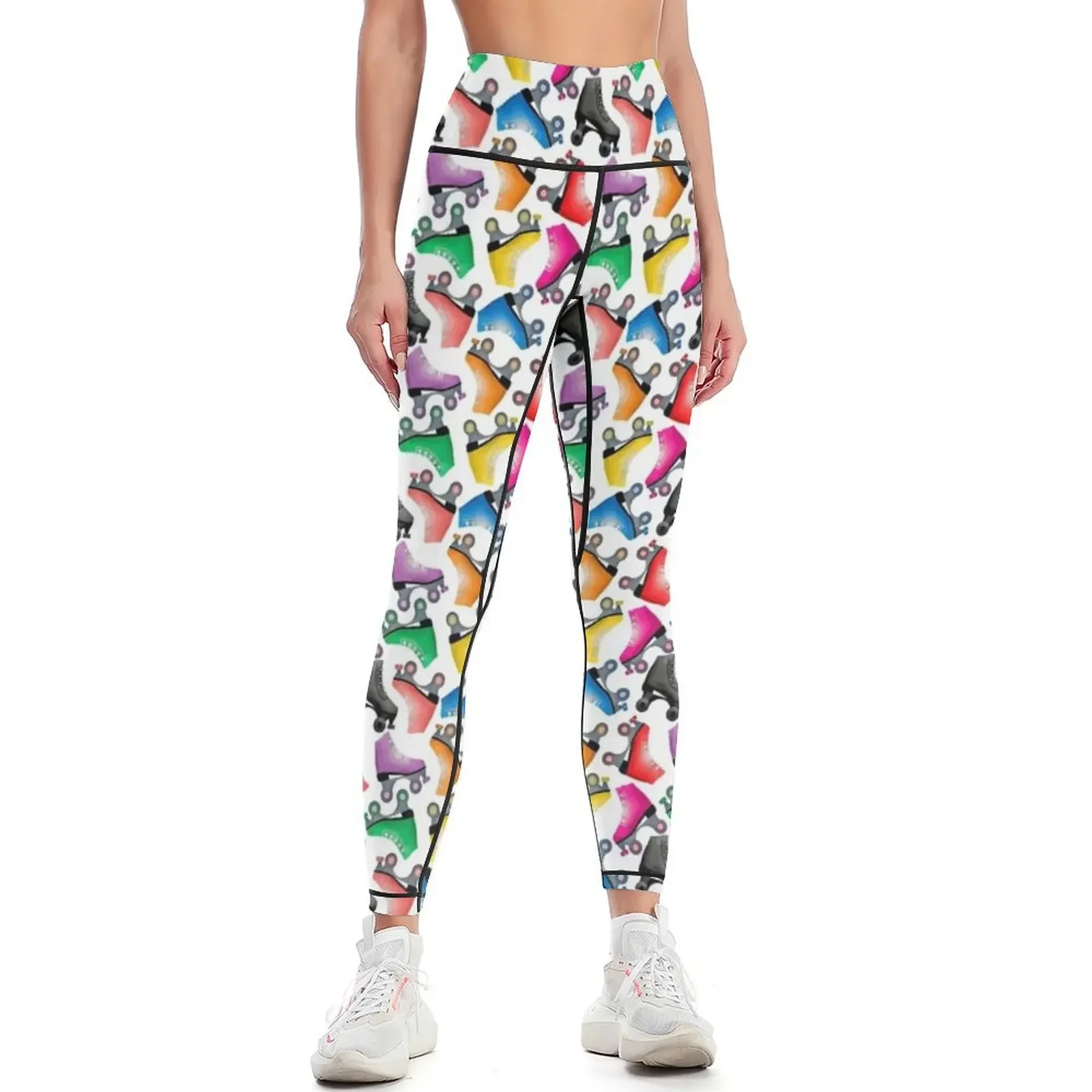 

Roller Skates Leggings sporty woman push up gym clothing Jogger pants Women's trousers Womens Leggings