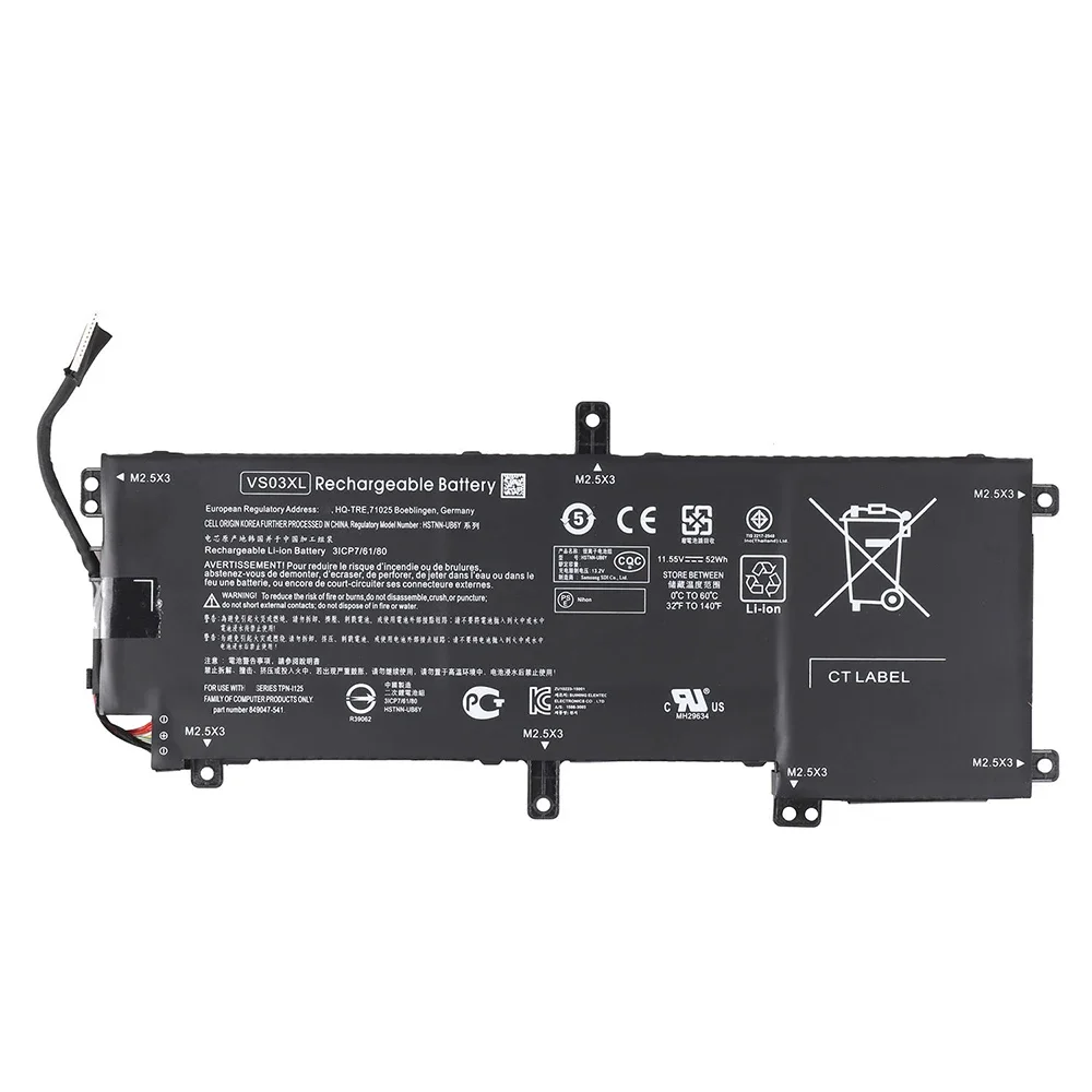 Imagem -05 - Bateria do Portátil para hp Envy Novo Original Vs03xl 11.55v 52wh 15-as000 15-as001 849047541 849313850