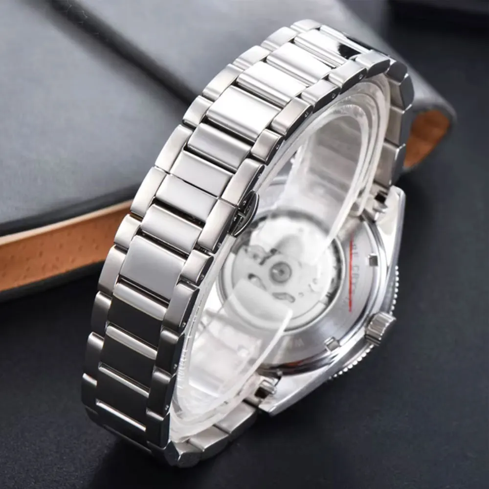 41mm 맞춤형 로고 NH35 남성 시계 자동 손목시계 스틸 브레이슬릿 나일론 가죽 밴드 미요타 DIY 개인화 시계