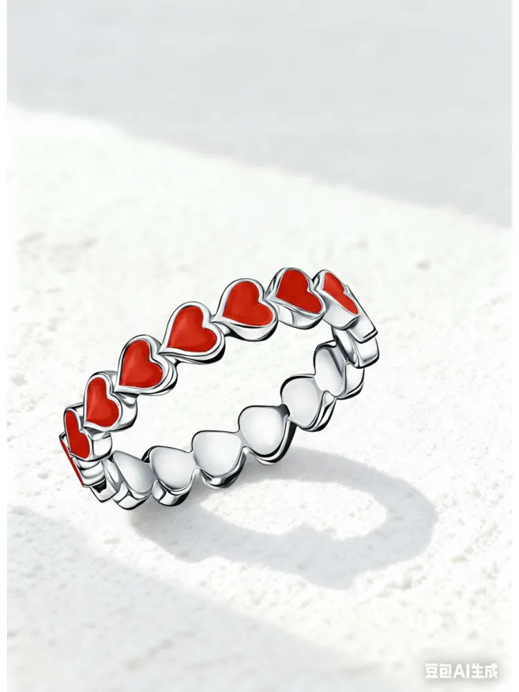 925 Sterling Silver Vintage Love Heart Rings for Women Anniversary Engagement Wedding High Quality Fine Jewelry Gift