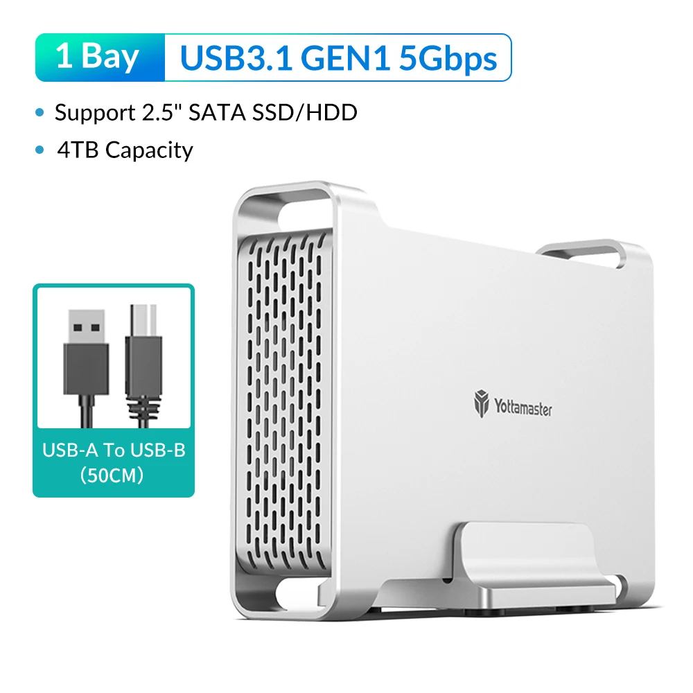 Yottamaster HOT 2.5 インチハードドライブエンクロージャ HDD SSD