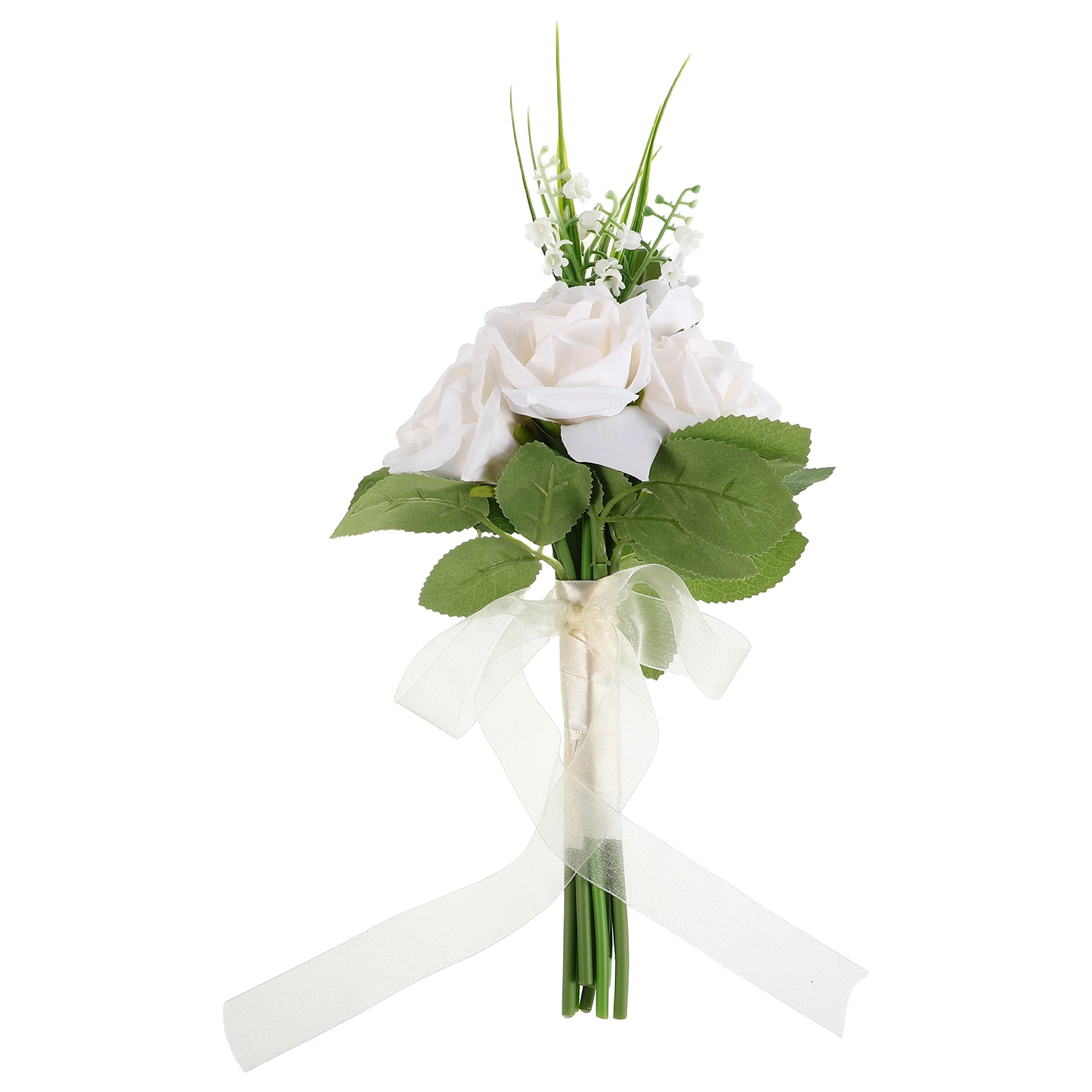

Artificial Wedding Bouquet Faux Roses Flowers Bride Bridesmaid H held Flower Bridal Decoration Forest Theme Rose Bouquet