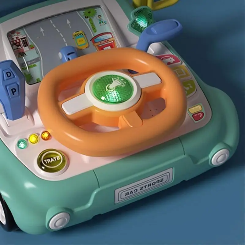 

Q22D Musical Driving Steering Wheel Toy for Kids Toddler Light Up Toy Vroom Driving Wheel Driving Expercing Toy for Kids