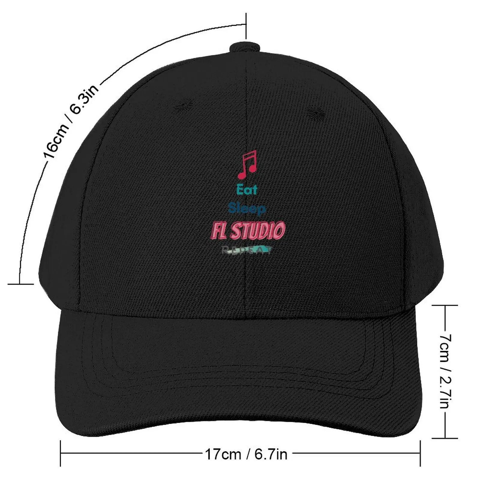 Eat Sleep FL Studio Repeat T-Shirt by Verma Beats Baseball Cap hiking hat Fishing cap foam party Hat Luxury Woman Men's