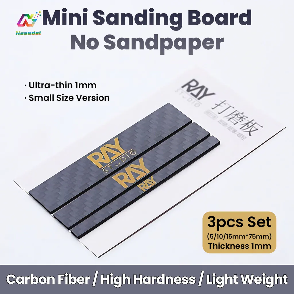 

RAY Studio Small Size Mini Model Sanding Board No Sandpaper for Gundam Military GK Resin Scale Model Building Hobby Craft Tool