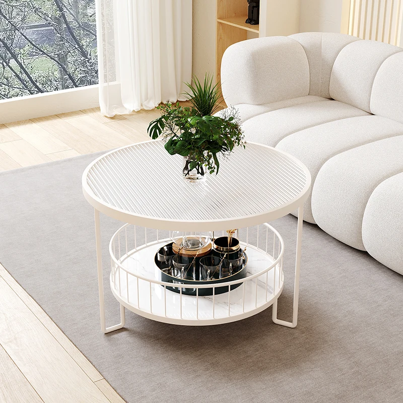 Metal Dining Table Bedroom Living Room Round Modern Nordic Makeup Breakfast Office Coffee Table Phone Mesa Balcony Furniture