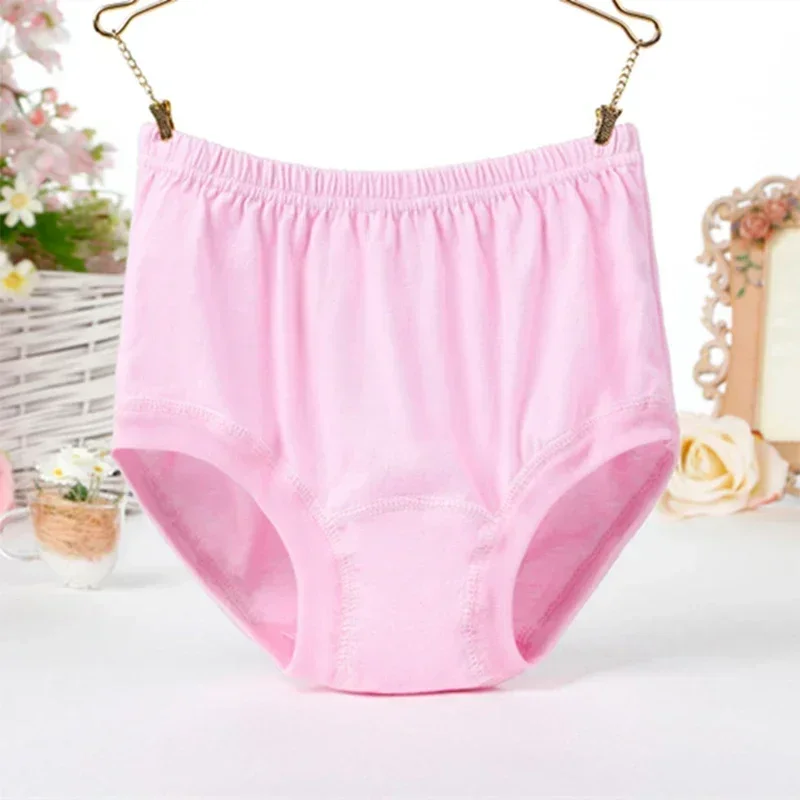 Xgnvpy Cotton Middle-aged and Elderly Underwear High Waist Large Size Women's Briefs Granny Loose Briefs Comfortable Underwear image 4