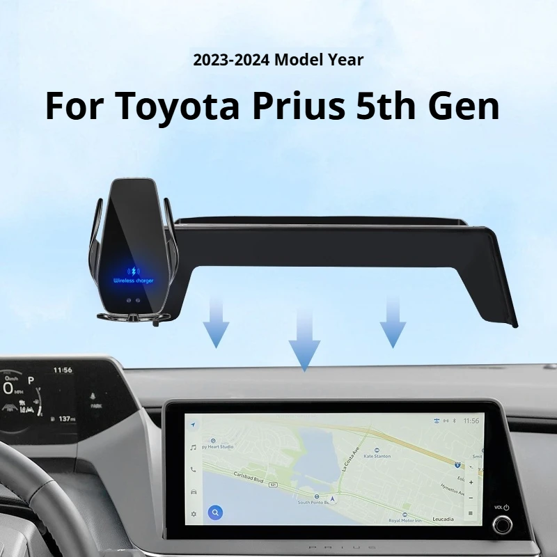 

Держатель для телефона с беспроводной зарядкой и навигацией для Toyota BZ4X 2024-2025: Модификация интерьера автомобиля