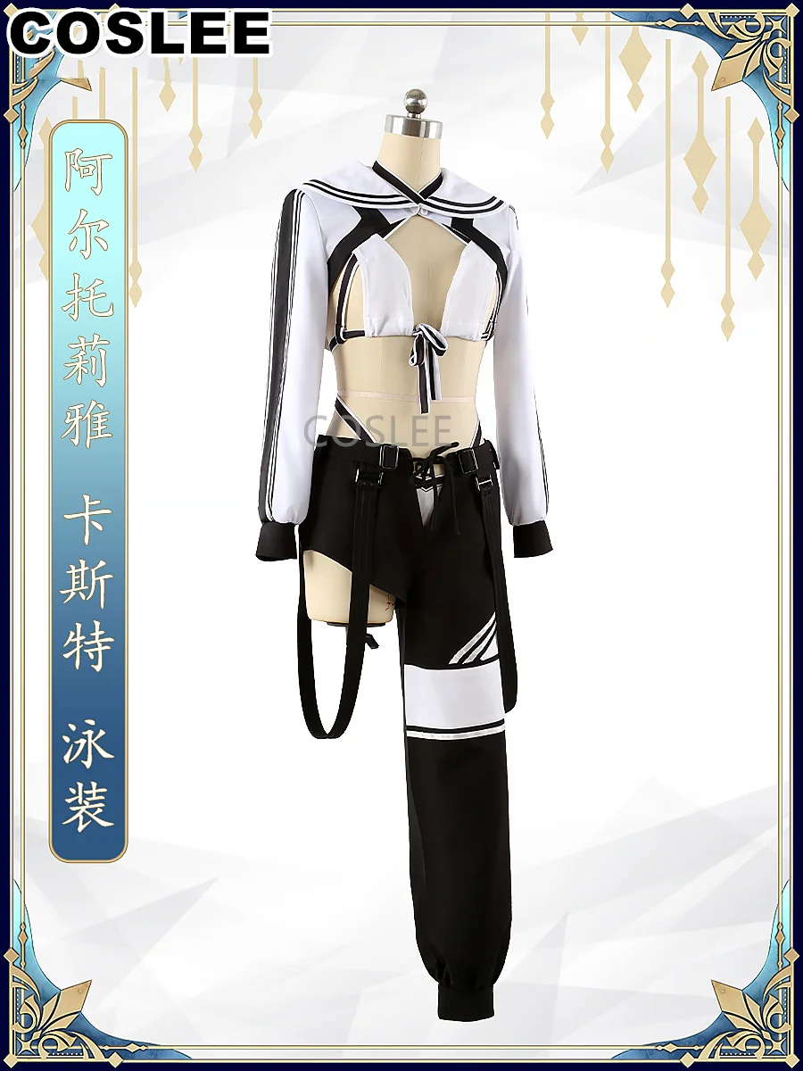 COSLEE Fate/Grand Order Altria Caster Cosplay Costume FGO Game Suit Uniform  Role Play Halloween Carnival Party Outfit XS-3XL