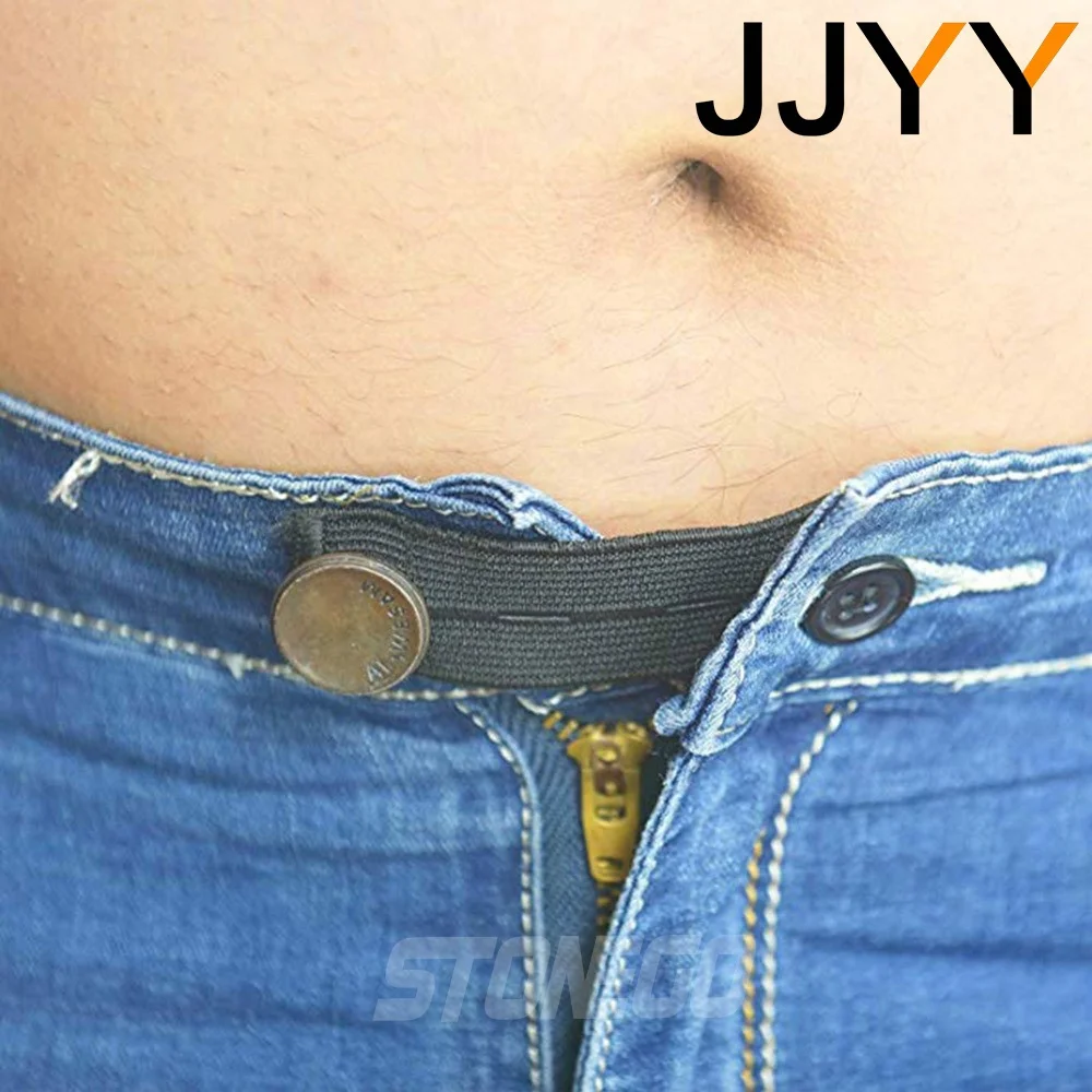 JJYY 1PC Elastic Adjustable Buckle Belt Extender Button for Jeans Maternity Clothes Elastic Waist Extenders Stonego Pants Belt E