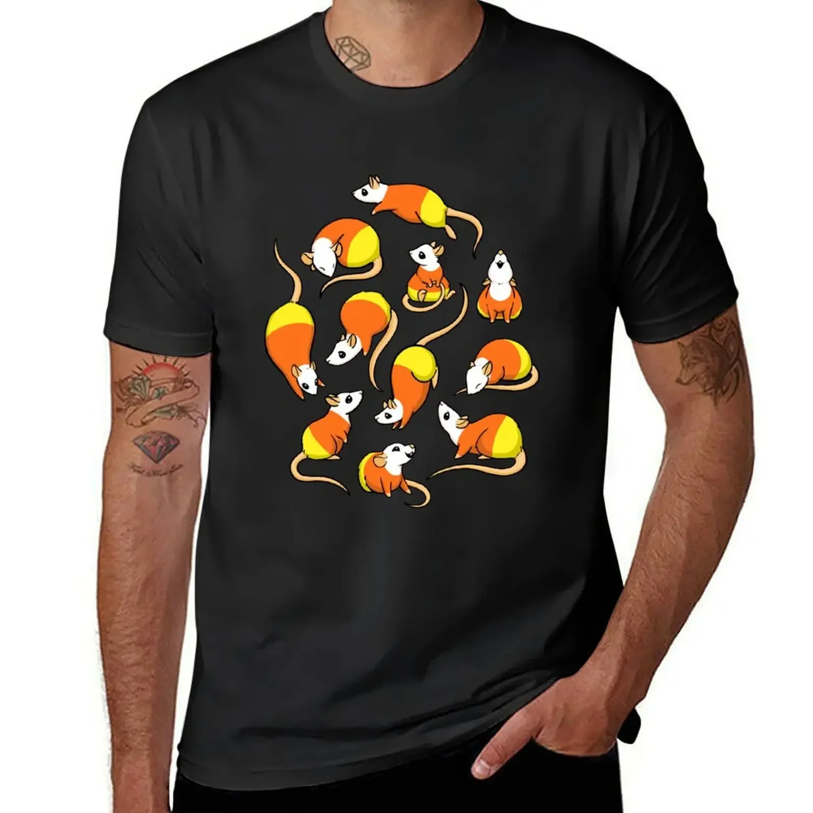 Candy Corn Rats T-Shirt cute clothes Blouse for a boy Aesthetic clothing mens graphic t-shirts big and tall