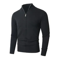 Animal Game Men's Zipper Cardigan Jackets Casual Woolen Sweater Turtleneck Knitwear Warm Jumper Cold Blouse Outdoor Sweatcoats 4