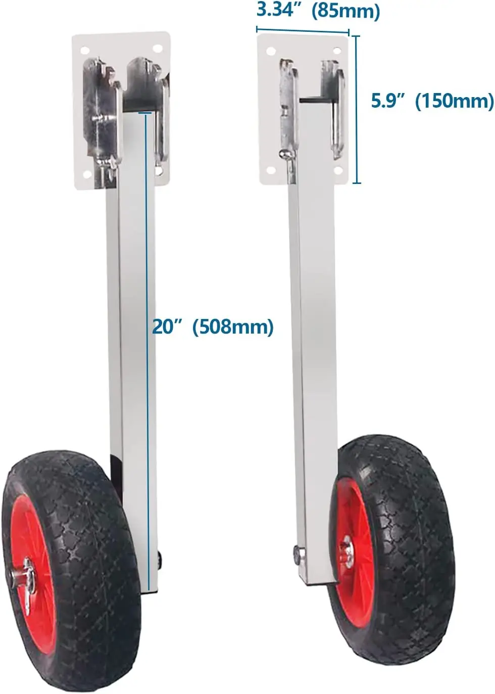 Rubber boat small trailer/fishing boat inflatable aluminum alloy tail wheel/special stern wheel for assault