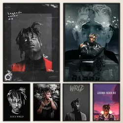 hip-hop Juice WRLD Poster Fancy Poster Wall Sticker for Living Room Bar Vintage Decorative Painting Middle