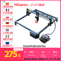 SCULPFUN S30 Pro 10W Laser Engraver Cutter, Automatic Air-assist, 0.06x0.08mm Laser Focus, 32-bit Motherboard, 410x400mm