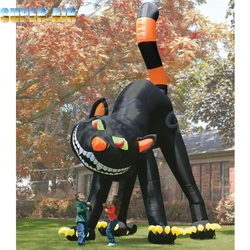 Special Halloween cartoon animal custom fearful inflatable Halloween black cat for sale